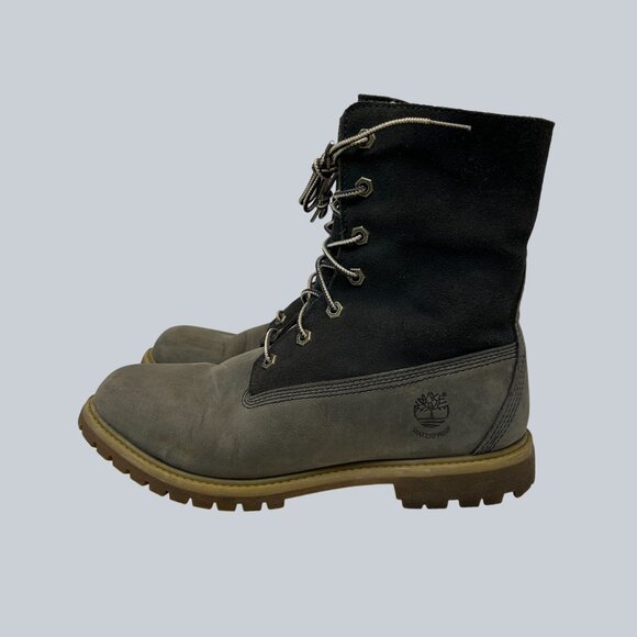 Timberland Women’s Lace-Up Winter Boots Leather & Suede Shearling Lined Size 9.5 - Picture 1 of 10